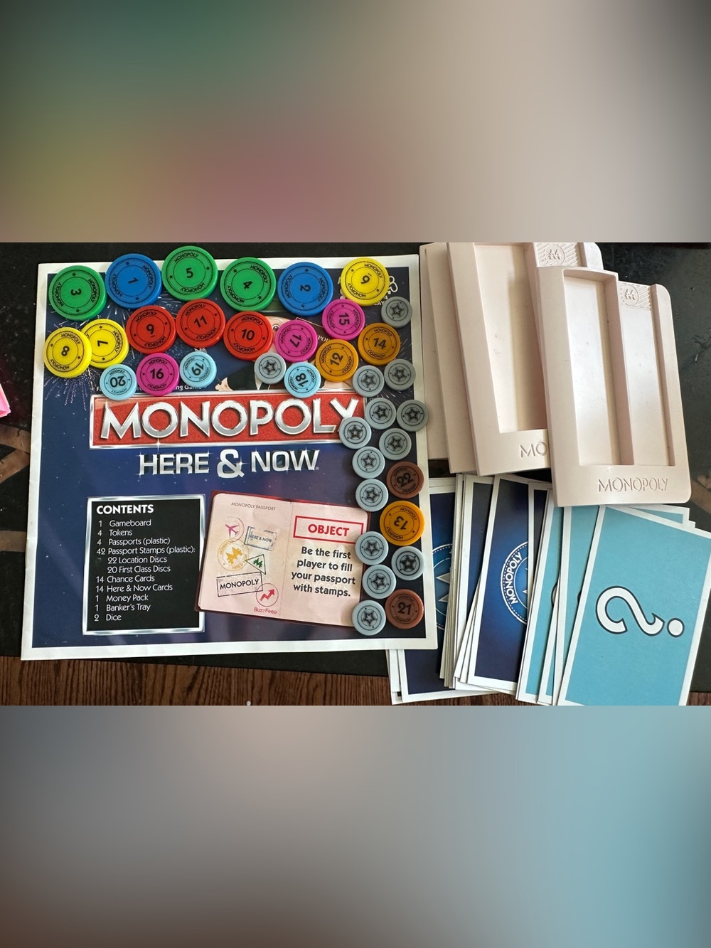 Monopoly Here & Now Replacement Parts, Passports, Stamps, Instructions, Cards